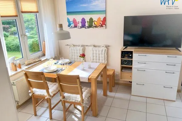 Wohnzimmer Strandhus Ferienwohnung MeerZeit