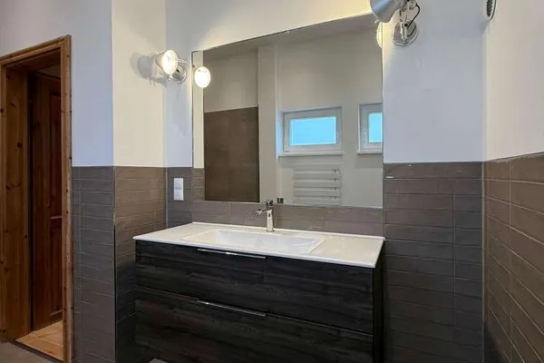 Badezimmer Strandvilla Silberner Fisch Ferienwohnung № 32