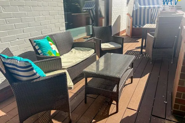 Terrasse Villa Düna Ferienwohnung 2