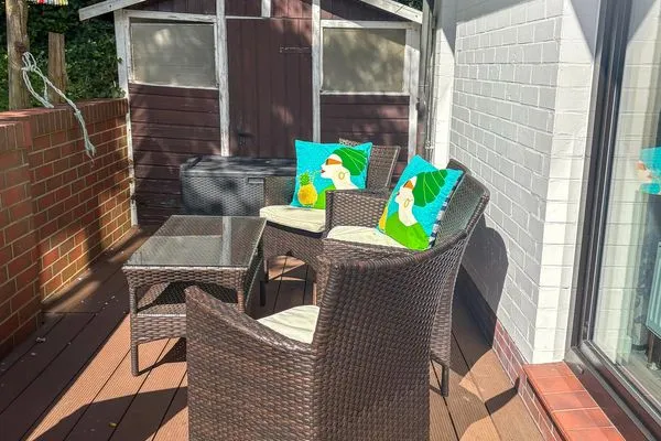 Terrasse Villa Düna Ferienwohnung 2