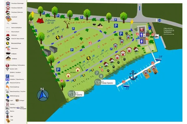 Vogelperspektive Ferienpark Süderstapel - Eiderlodge 1 Hundefreundlich