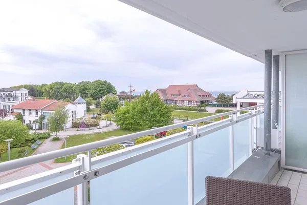 Ferienwohnung Meeresblau Zingst - Blick vom Balkon  Meeresblau