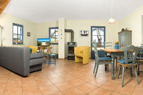 Wohnzimmer  Reetdachhaus Hus Achtern