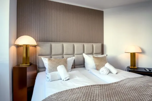 Schlafzimmer  FeWo Dwarslöper - Balkon, Sauna, Meerblick