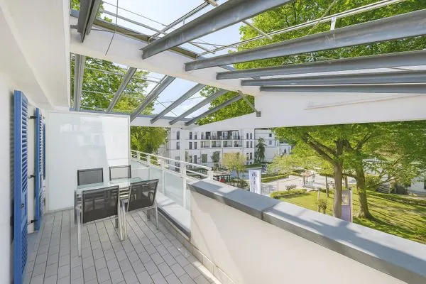 Ferienwohnung Herzog Barnim Aparthotel Zingst - Blick in den Innenhof  Herzog Barnim