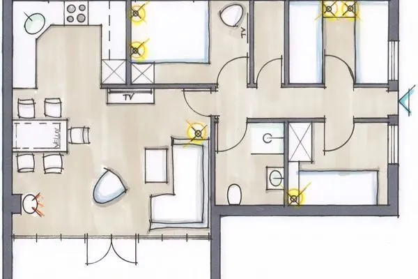 Grundriss Ferienhaus Lille Hus  Lille Hus