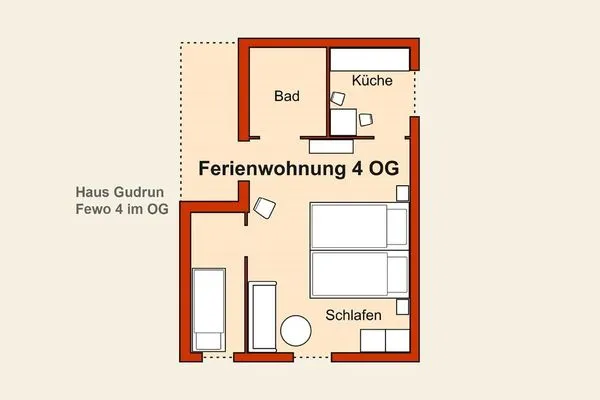 Grundriss  Stranddistel, Haus Gudrun: Whg. 4