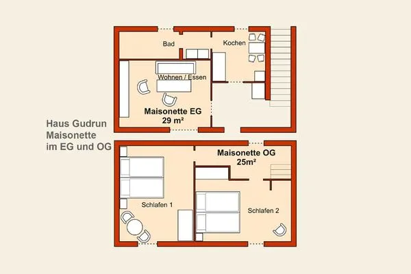 Grundriss  Stranddistel, Haus Gudrun: Whg. 8