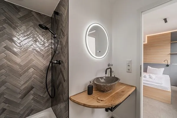 Badezimmer  Ferienwohnung Nordwind Quartier Eckernförde