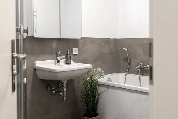 Badezimmer Haffperle Küstenglanz - zentral in Haffkrug, nur wenige Schritte zum Strand