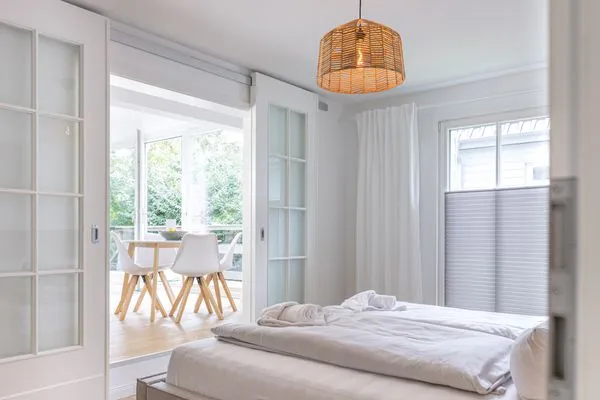 Schlafzimmer Haffperle Küstenglanz - zentral in Haffkrug, nur wenige Schritte zum Strand