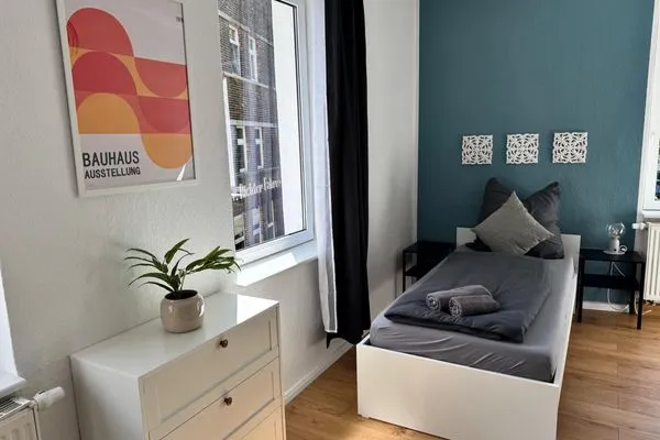 Schlafzimmer  Gemütliches Appartement "Martha" an der Goitzsche mit 3 Schlafzimmern und Stellplatz