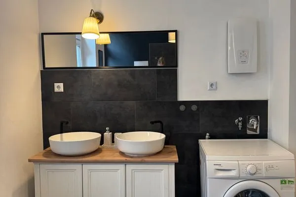Badezimmer  Gemütliches Appartement "Hans" in Köthen mit 4 Schlafzimmern