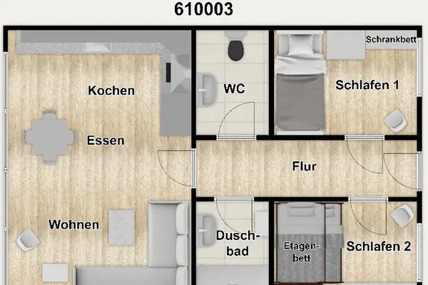 Grundriss Haus Panorama Ferienwohnung Strandkieker