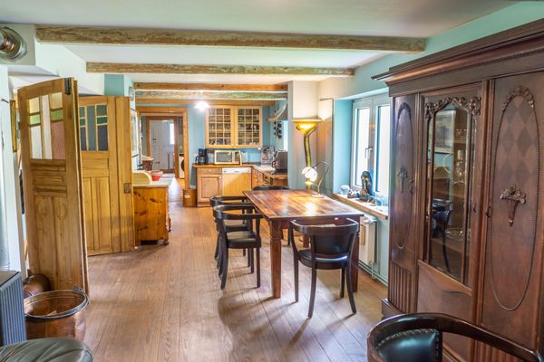  Ferienhaus Borsthusen Garding - Küche mit Esstisch