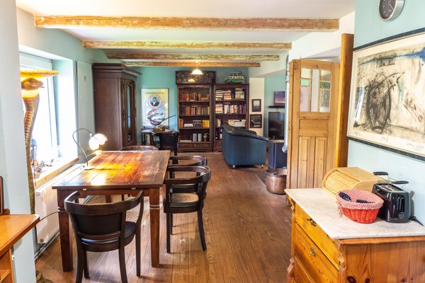  Ferienhaus Borsthusen Garding - Küche mit Esstisch