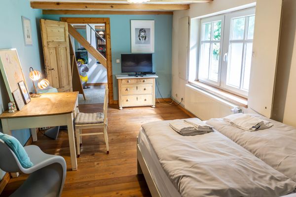  Ferienhaus Borsthusen Garding - Doppelbett