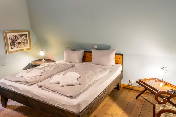  Ferienhaus Borsthusen Garding - Doppelbett