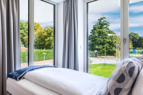 Blick vom Schlafzimmer auf die Grüne