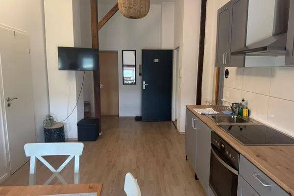 Küche / Küchenzeile  Gemütliches Appartement "Martin" in Halle mit 3 Schlafzimmern und Stellplatz