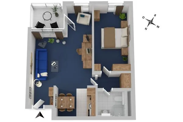 Ferienwohnung Herzmuschel Aparthotel Zingst - Grundriss  Herzmuschel