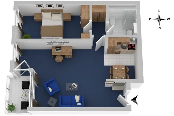 Ferienwohnung Strandhafer Aparthotel Zingst - Grundriss  Strandhafer
