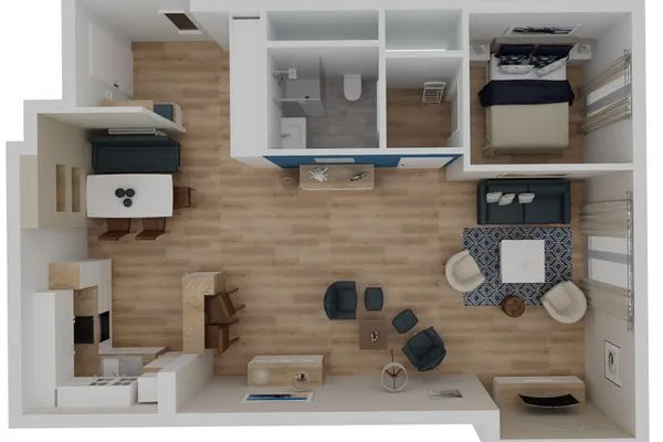 Ferienwohnung Strandläufer Aparthotel Zingst - Grundriss  Strandläufer