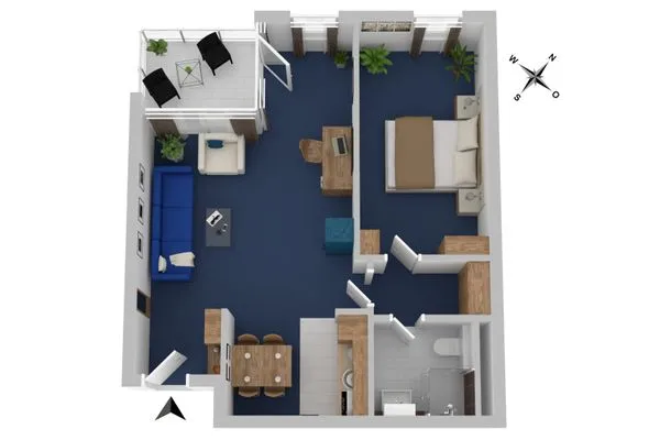 Ferienwohnung Meeresbrise Aparthotel Zingst - Grundriss  Meeresbrise