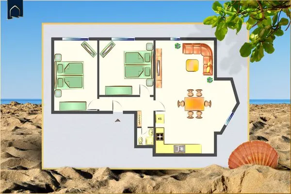 Grundriss  Ferienwohnung Achterliek