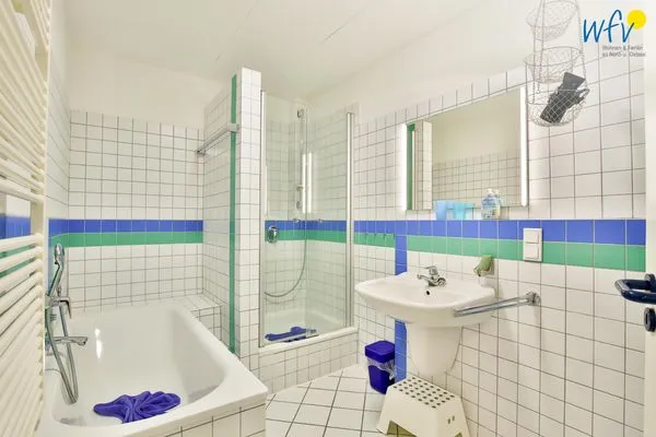 Badezimmer Haus Dünenblick Ferienwohnung 1