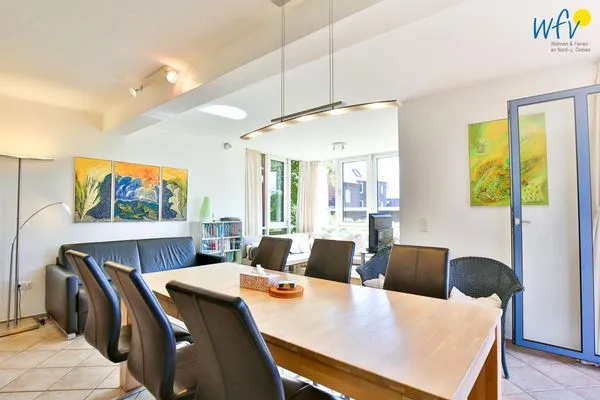 Wohnzimmer Haus Dünenblick Ferienwohnung 1