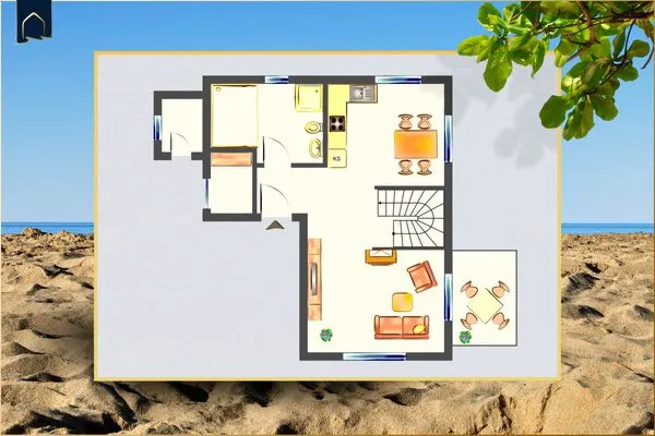 Grundriss  Ferienhaus "Ferien am Haff"