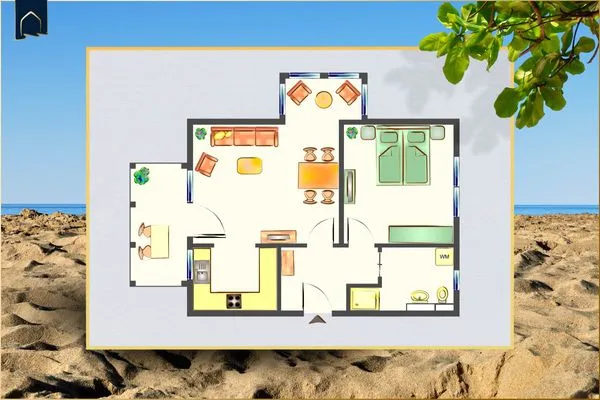 Grundriss  Ferienwohnung Koralle