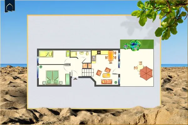 Grundriss  Ferienwohnung Schrabbe