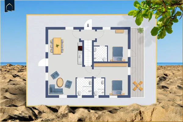 Grundriss  Ferienhaus Backhus