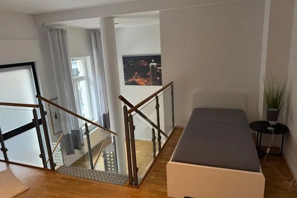 Schlafzimmer  Appartement-Loft "Moonart" Leipzig-Zentrum