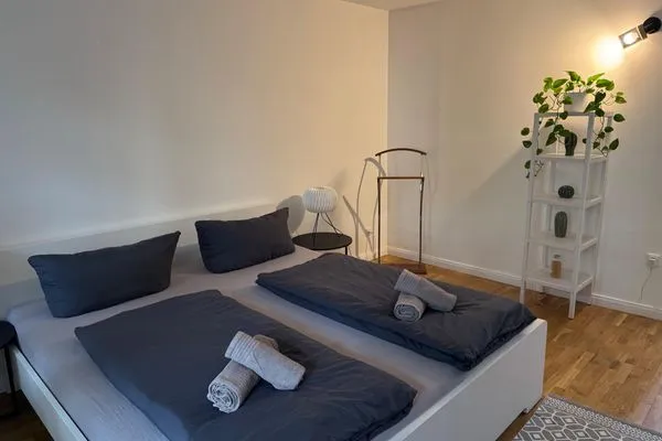 Schlafzimmer  Appartement-Loft "Moonart" Leipzig-Zentrum