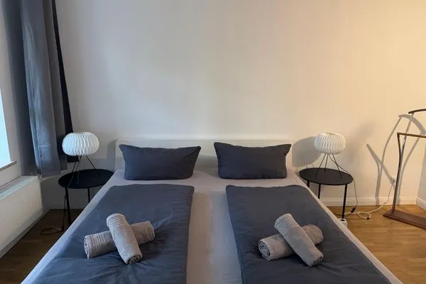 Schlafzimmer  Appartement-Loft "Moonart" Leipzig-Zentrum