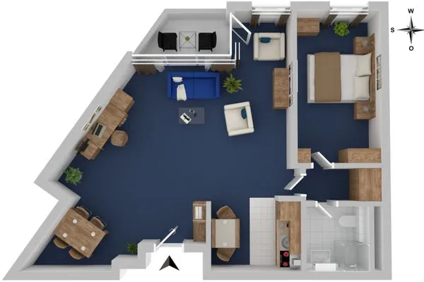 Ferienwohnung Ankerplatz Aparthotel Zingst - Grundriss  Ankerplatz