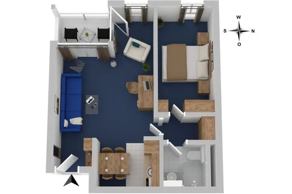 Ferienwohnung Küstenglück Aparthotel Zingst - Grundriss  Küstenglück