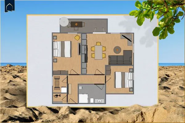 Grundriss  Ferienwohnung Kleckerburg