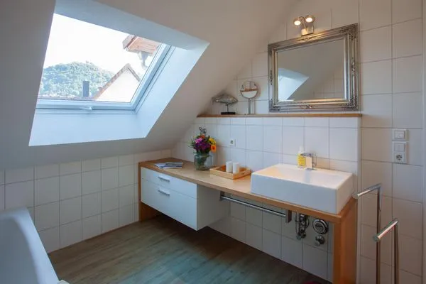 Badezimmer  Seeblick Bodman – Am Strandbad