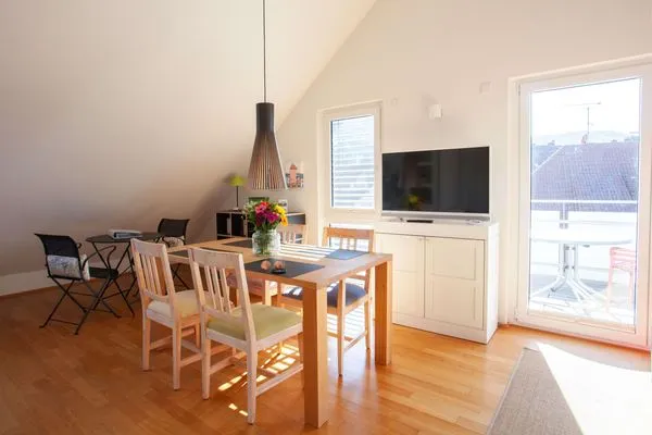 Wohnzimmer  Seeblick Bodman – Am Strandbad