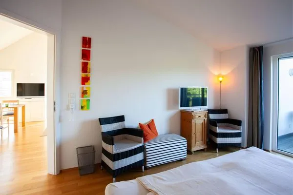 Schlafzimmer  Seeblick Bodman – Am Strandbad