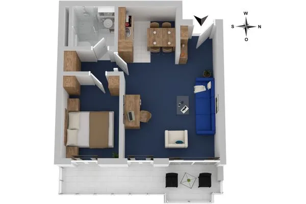 Ferienwohnung Deichkieker Aparthotel Zingst - Grundriss  Deichkieker