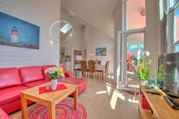 Wohnzimmer  Ferienhaus "Marielund" im Ferienpark Holm an der Ostsee