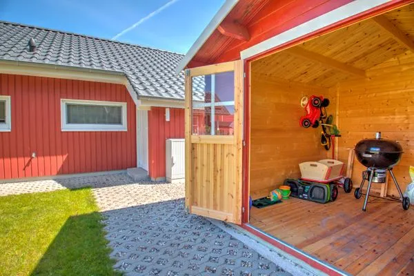 Garten  Ferienhaus "Marielund" im Ferienpark Holm an der Ostsee