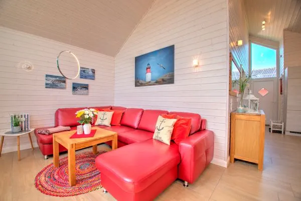 Wohnzimmer  Ferienhaus "Marielund" im Ferienpark Holm an der Ostsee