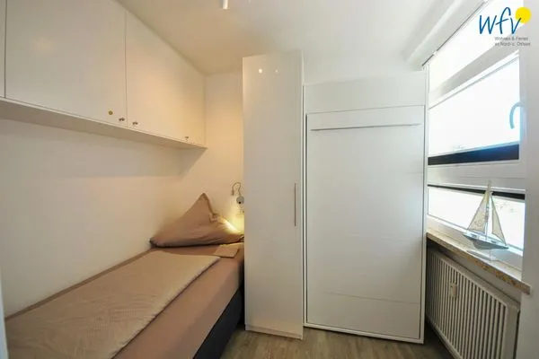 Schlafzimmer Haus Panorama Ferienwohnung Strandkieker