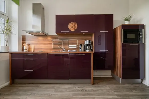 Ferienwohnung Altstadtapartment Carli Waren (Müritz) - moderne Einbauküche mit kompletter Ausstattung  Altstadtapartment Carli